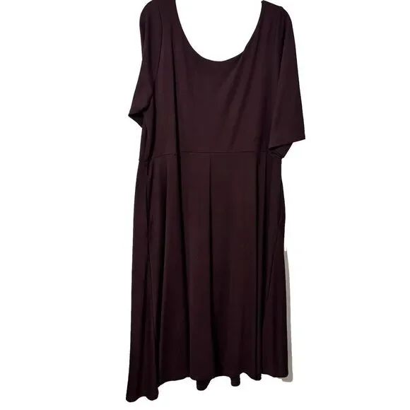 NWT City Chic Maroon Plus Size Dress Women Pockets‎ Size Large Size 20 - Picture 3 of 8